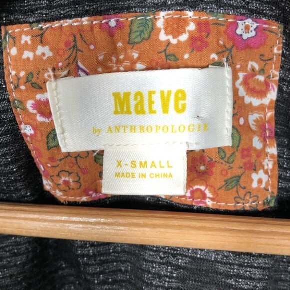 ANTHROPOLOGIE Maeve Black &  White Polka Dot Tank Top Size XS - Picture 3 of 5